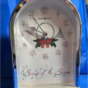 Howard Miller Sounds of the Season musical tabletop clock. Christmas
